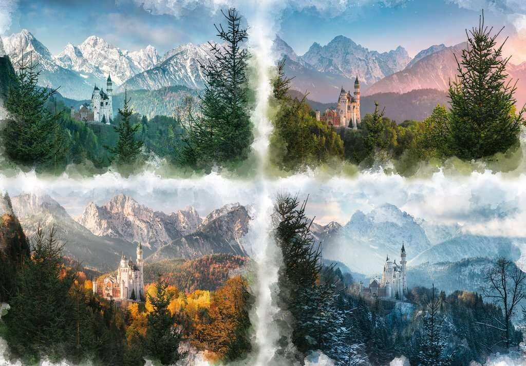 Puzzle Märchenschloss in 4 Jahreszeiten