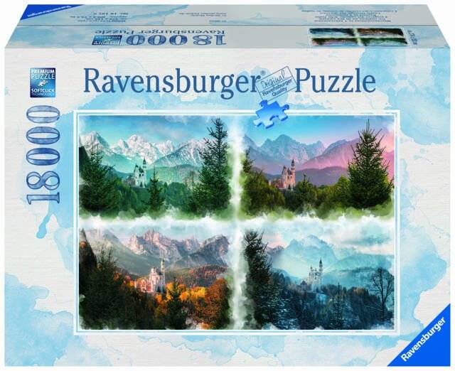 Puzzle Märchenschloss in 4 Jahreszeiten