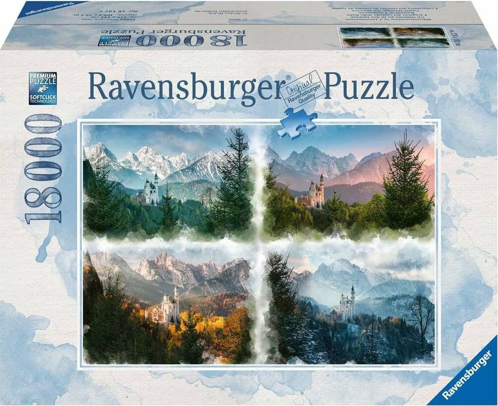 Puzzle Märchenschloss in 4 Jahreszeiten