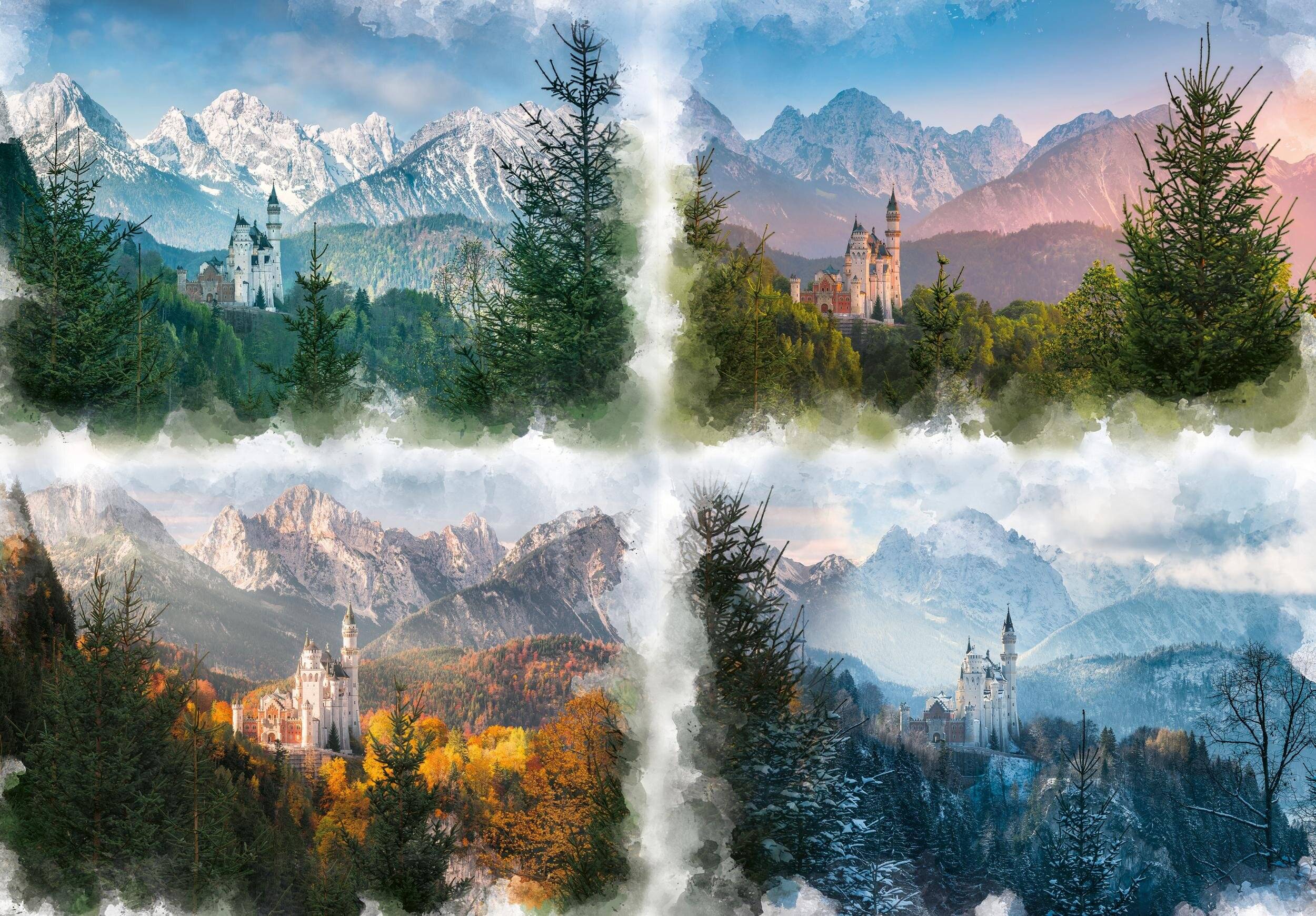 Puzzle Märchenschloss in 4 Jahreszeiten