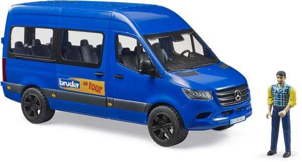 Bruder Mercedes Benz Sprinter Transfer mit Fahrer Fertigmodell Nutzfahrzeug Modell