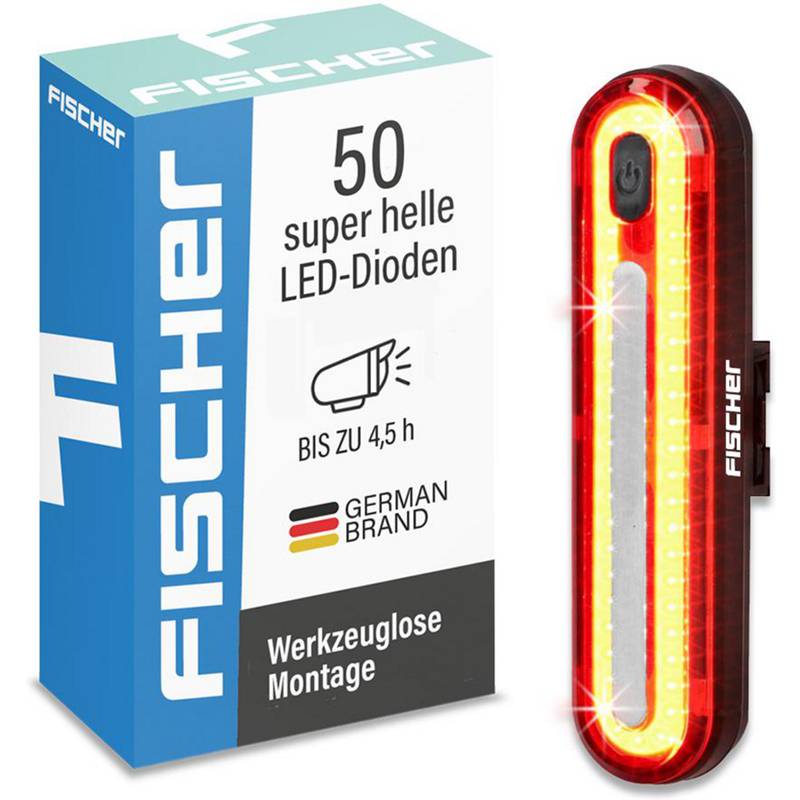 FISCHER Fahrrad-LED-Rückleuchte, 50 Dioden