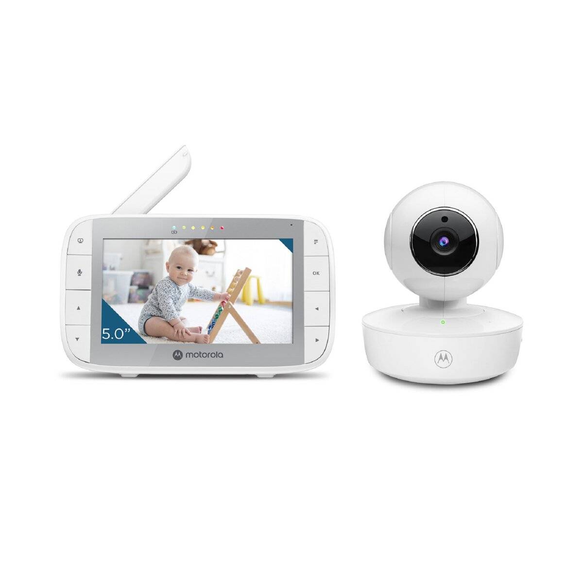 VM55 5.0" Video-Baby-Monitor Babyphone mit tragbarer Kamera und flexiblem Halter