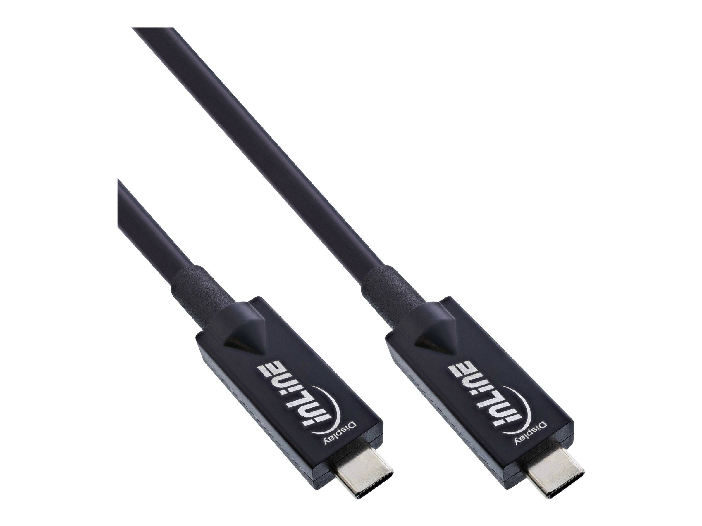 INLINE - USB 3.2 Gen.2 AOC Kabel - USB-C Stecker/Stecker - schwarz - 7,5m
