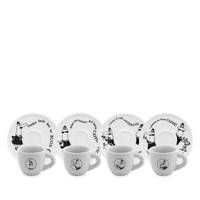 Bialetti Carosello, Set, Weiß, Porzellan, Tasse, Kaffee, Rund