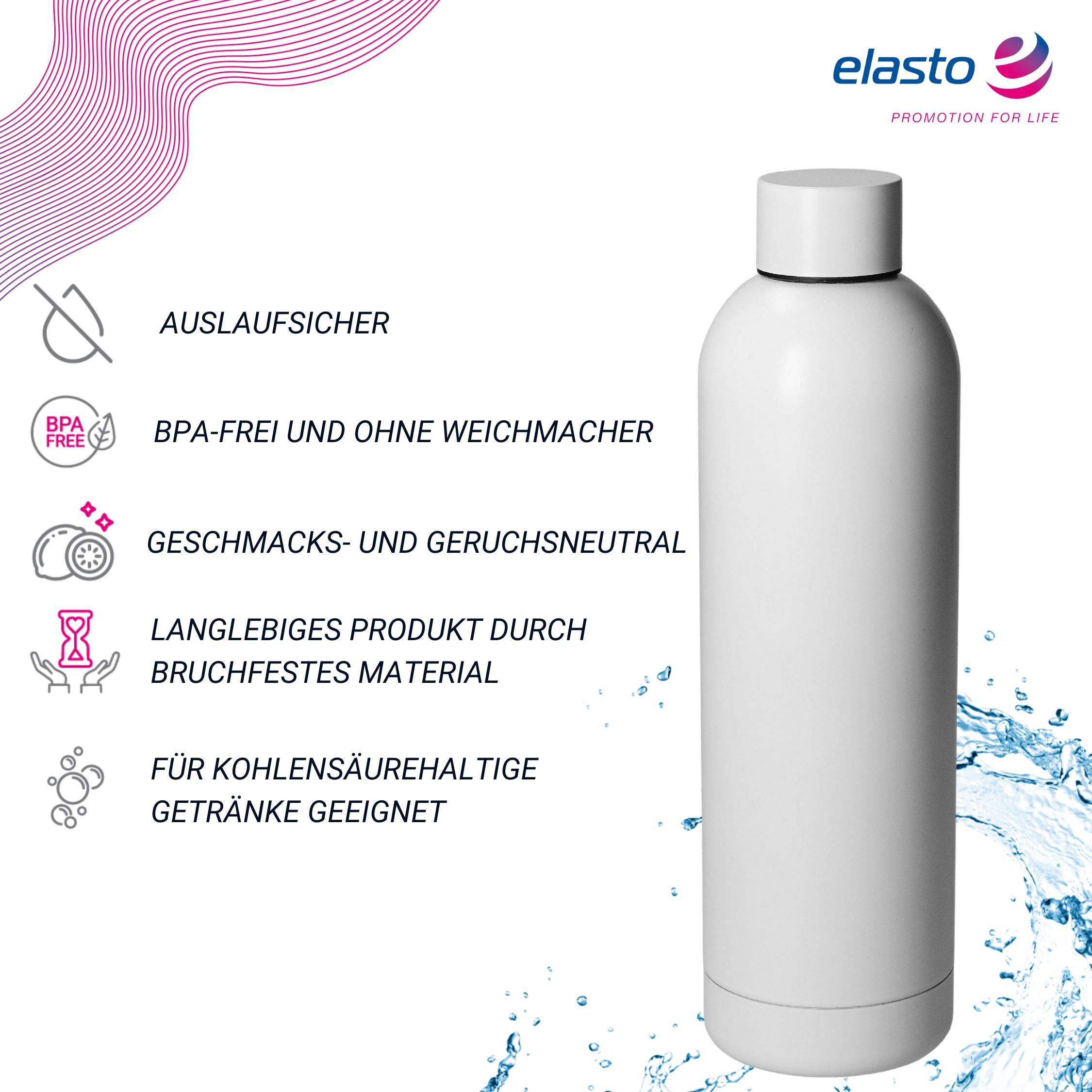 IBIZA auslaufsichere Vakuumflasche 750 ml in weiß