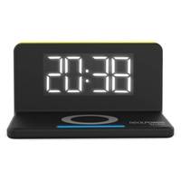 RealPower ChargeAir, Digitaler Wecker, Rechteck, Schwarz, 10 W, China, LED