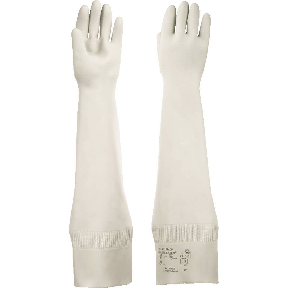 KCL Schutzandschuh Combi Latex 403+, Kat.III, beige, Naturlatex, 600mm, Größe 9