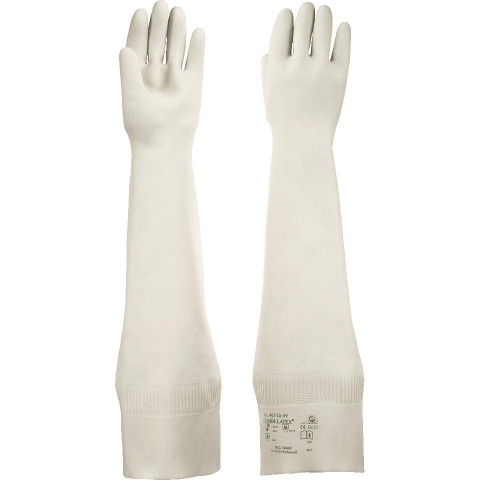KCL Schutzhandschuh Combi Latex 403+,Kat.III,beige,Naturlatex,600mm,Größe 9