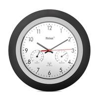 Mebus 19449, Wand, Digitale Uhr, Rund, Schwarz, Weiß, Kunststoff, Modern