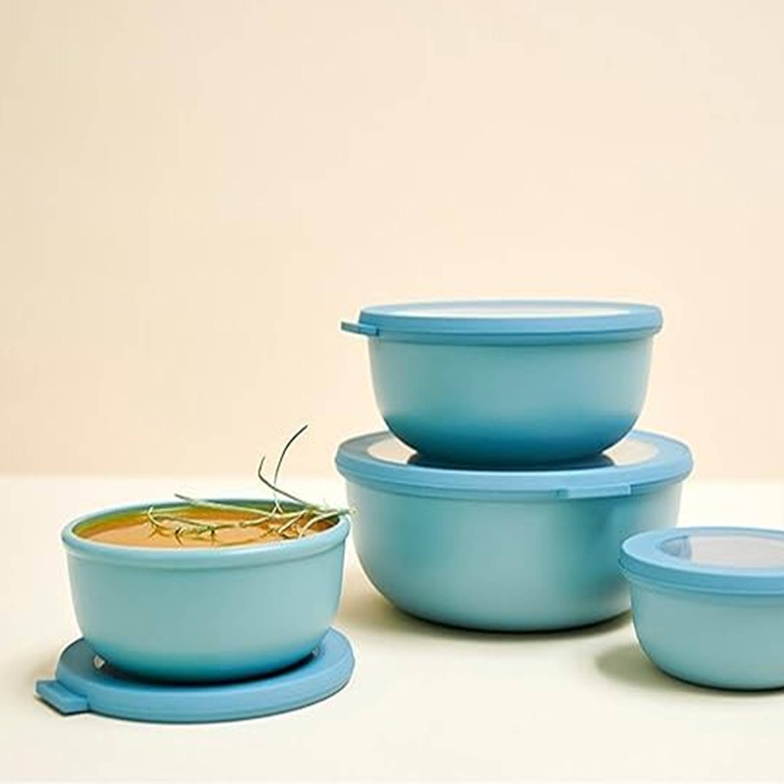 Mepal - Cirqula Multischüssel rund Nordic blush  3000 ml  Verwendbar als Vorratdose, Kühlschrankdose, Gefrierdose, Mikrowellegeschirr & Serviers