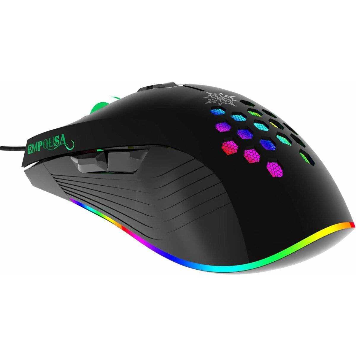 INCA IMG-347 Emmpousa RGB 7200 DPI Maktrotasten Professionelle Gaming-Maus schwarz