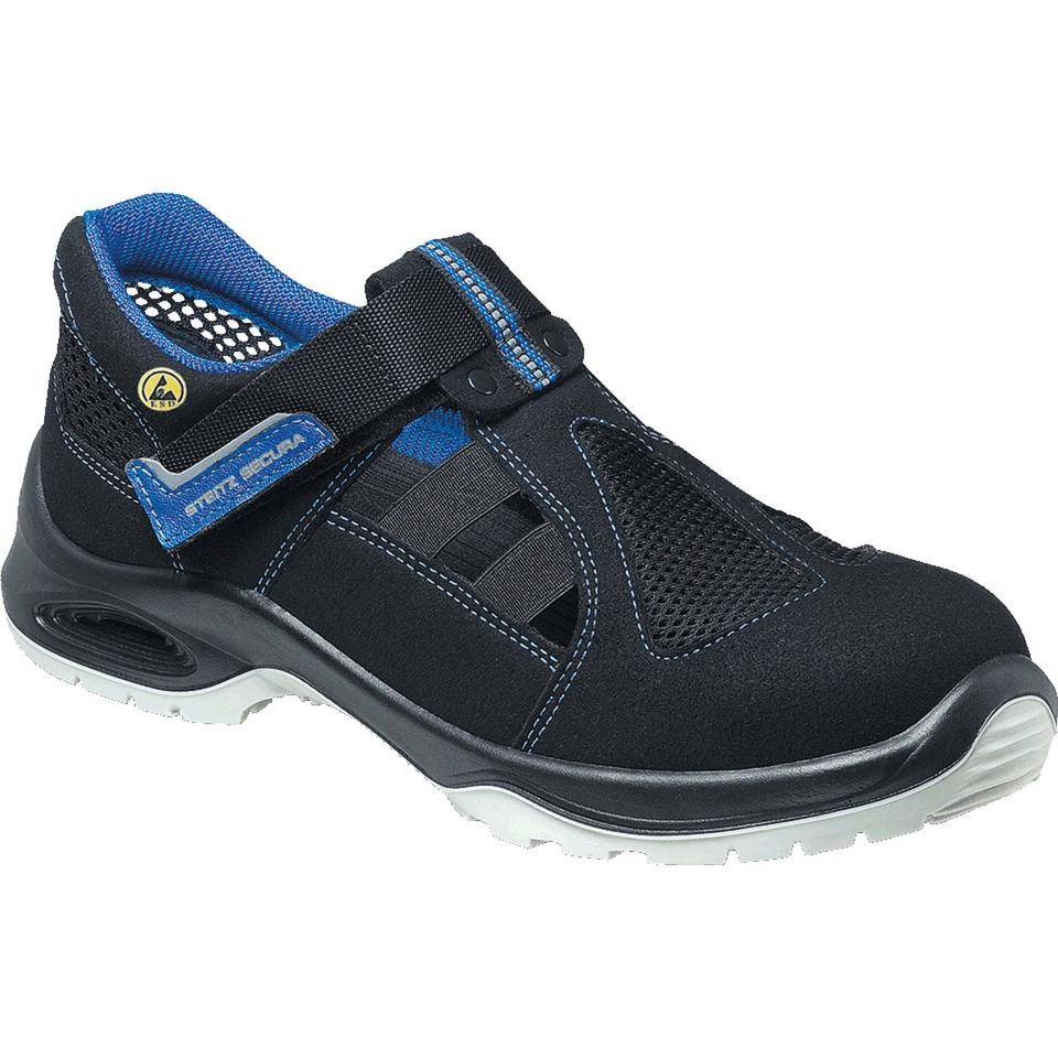 STEITZ ESD-Sicherheitssandale AL 711 Plus, S1 SRC, Kat.II, schwarz/blau, NB, Größe 42