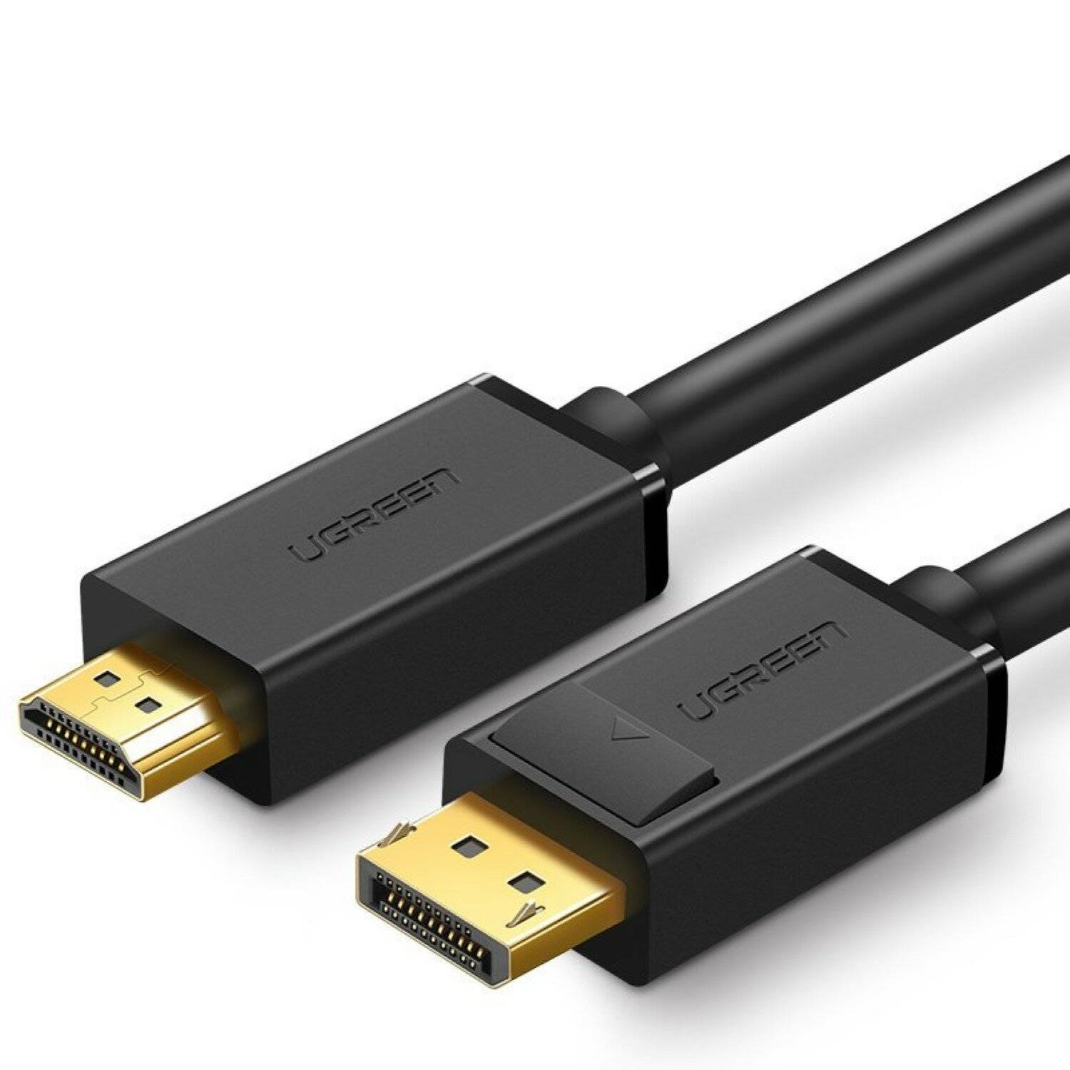 Ugreen Unidirektionales DisplayPort-zu-HDMI-Kabel 4K 30Hz 32 AWG Schwarz 2,0m
