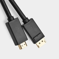Ugreen Unidirektionales DisplayPort-zu-HDMI-Kabel 4K 30Hz 32 AWG Schwarz 2,0m Ugreen Unidirektionales DisplayPort-zu-HDMI-Kabel 4K 30Hz 32 AWG Schwarz 2,0m