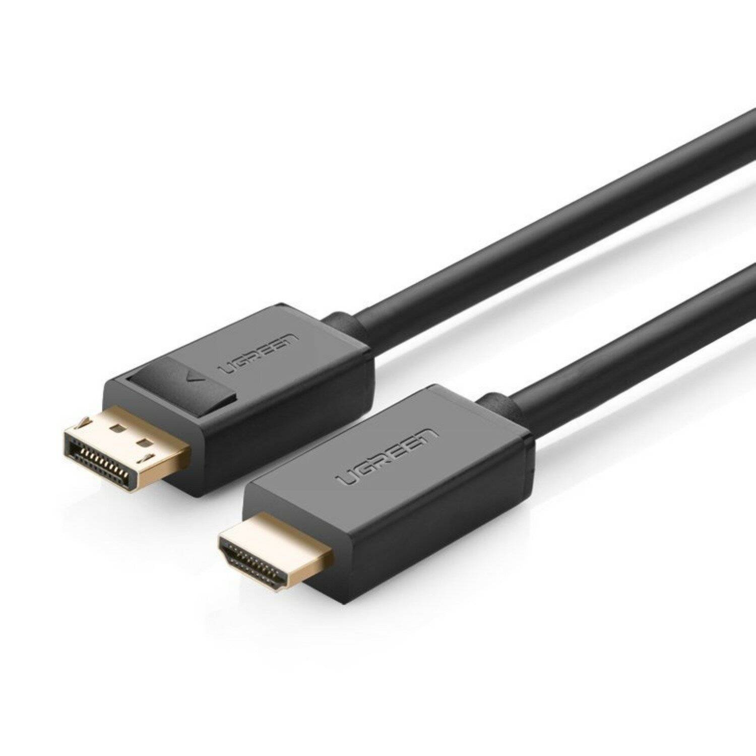 Ugreen Unidirektionales DisplayPort-zu-HDMI-Kabel 4K 30Hz 32 AWG Schwarz 2,0m
