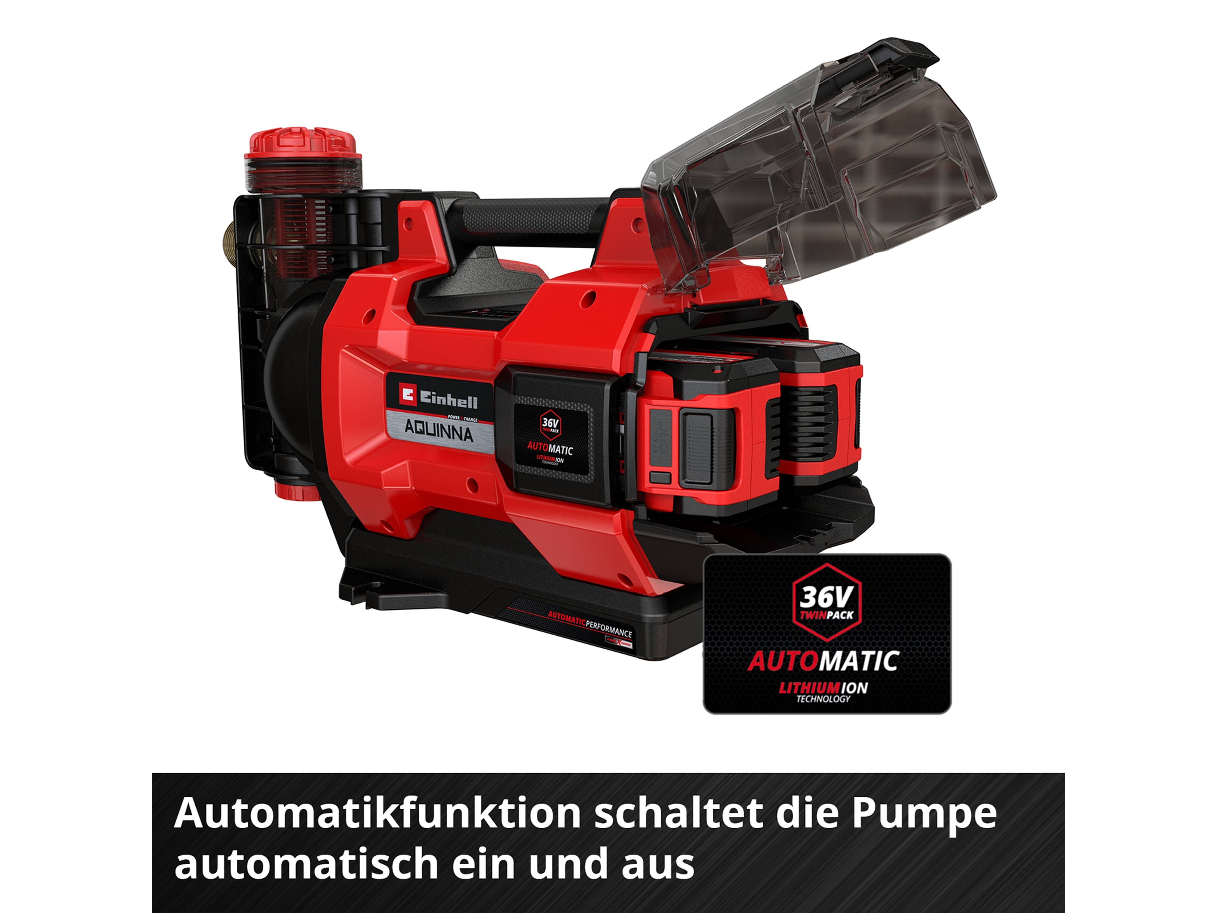 EINHELL Akku-Gartenpumpe Aquinna 36/38 F LED Automatic, Solo