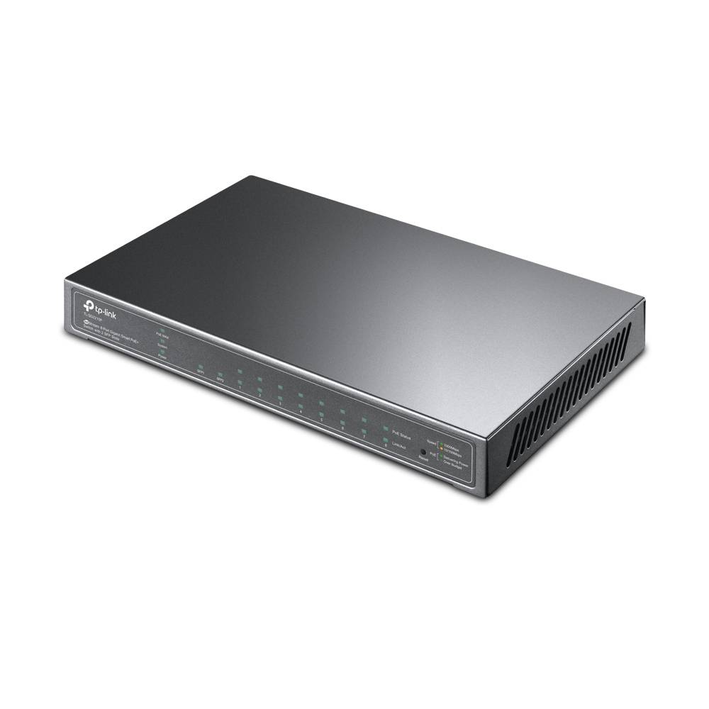 TP-Link TL-SG2210P 8-Port Gigabit Smart PoE Switch with 2 SFP Slots - Switch - managed - 8 x 10/100/1000 + 2 x SFP - Des