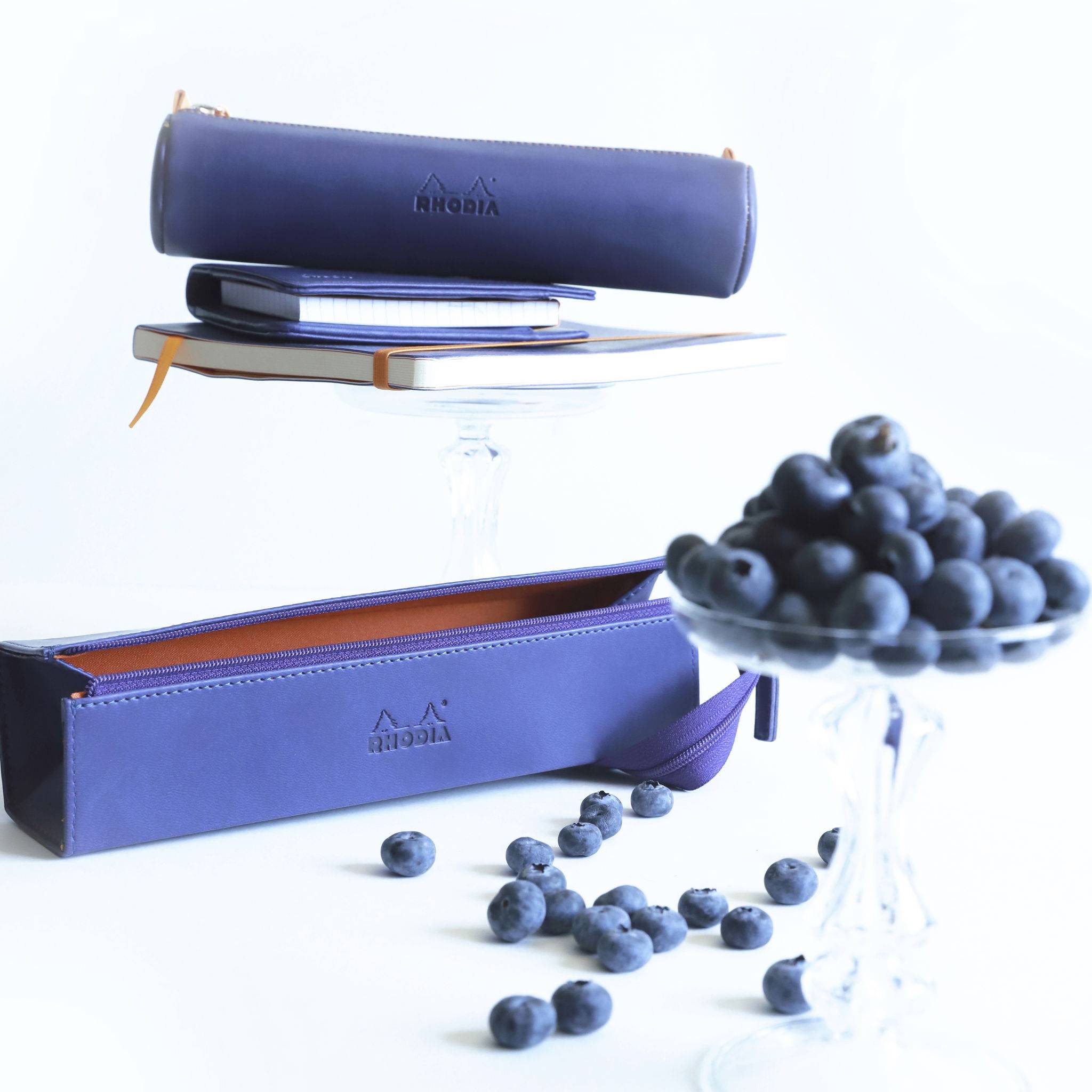 Rhodia Hartschalenmäppchen, rechteckig 23x5x5 cm Mitternachtsblau 319035C