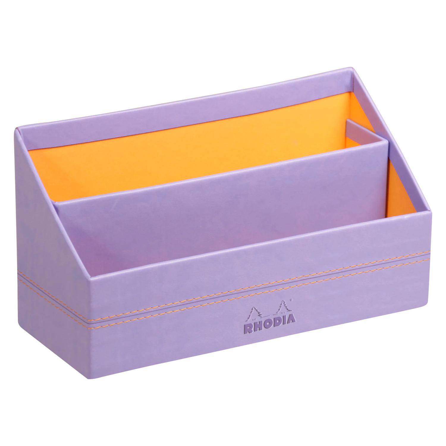Rhodia Rhodiarama Briefständer aus Kunstleder, 25x10x14 cm Schwertlilie 318849C