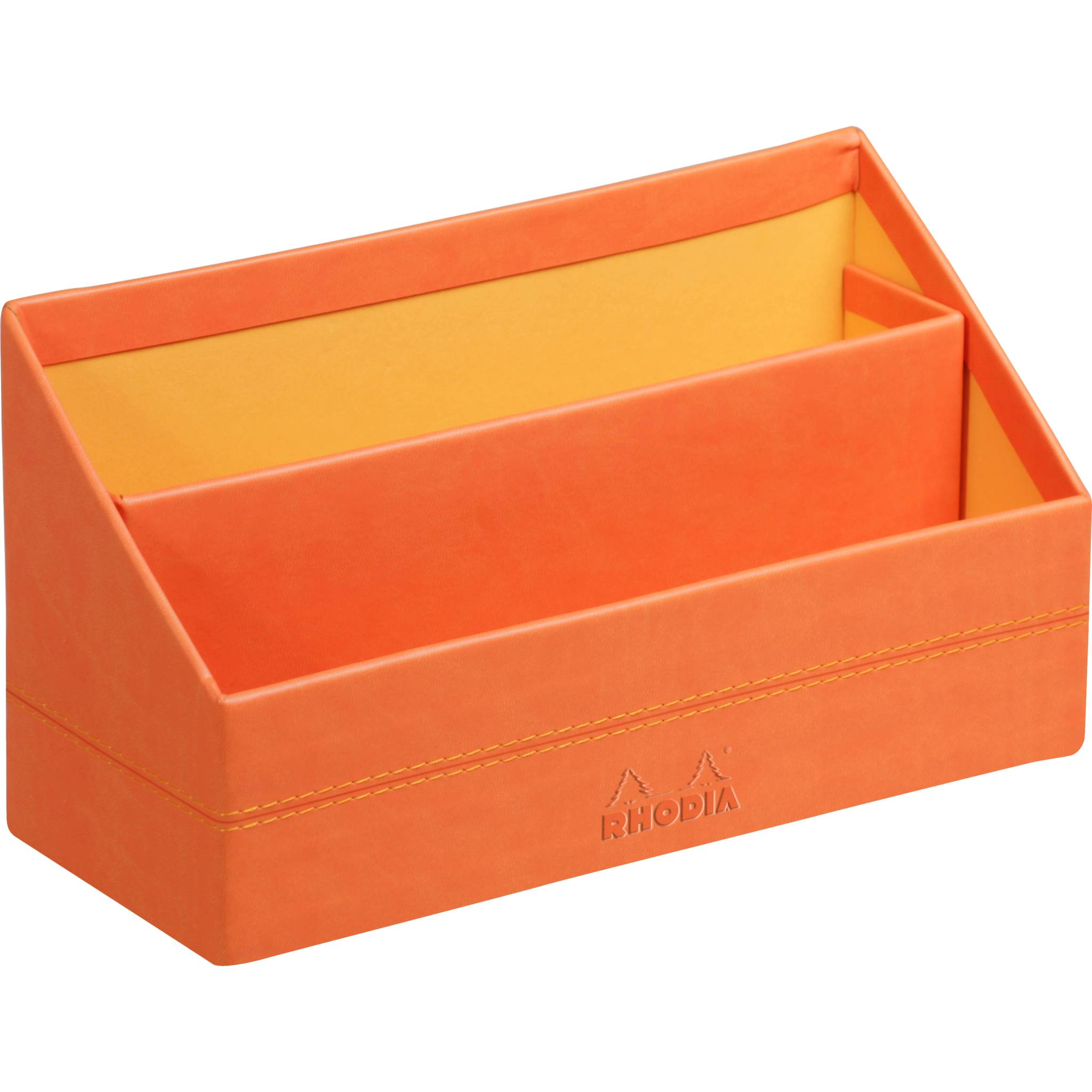 Rhodia Rhodiarama Briefständer aus Kunstleder, 25x10x14 cm - Tangerine 318944C