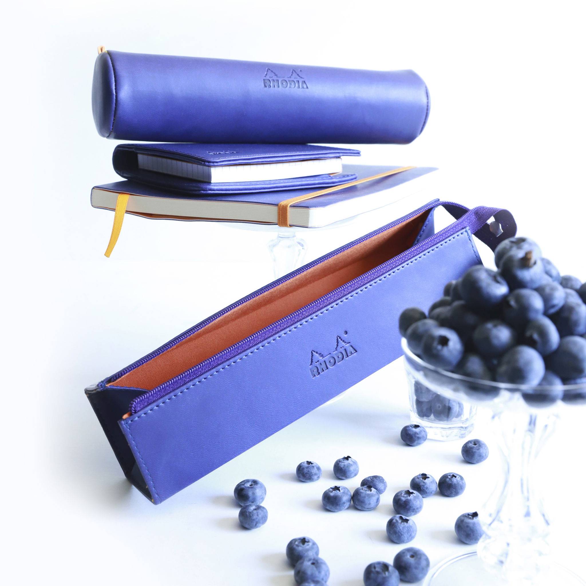 Rhodia Hartschalenmäppchen, rechteckig 23x5x5 cm Mitternachtsblau 319035C