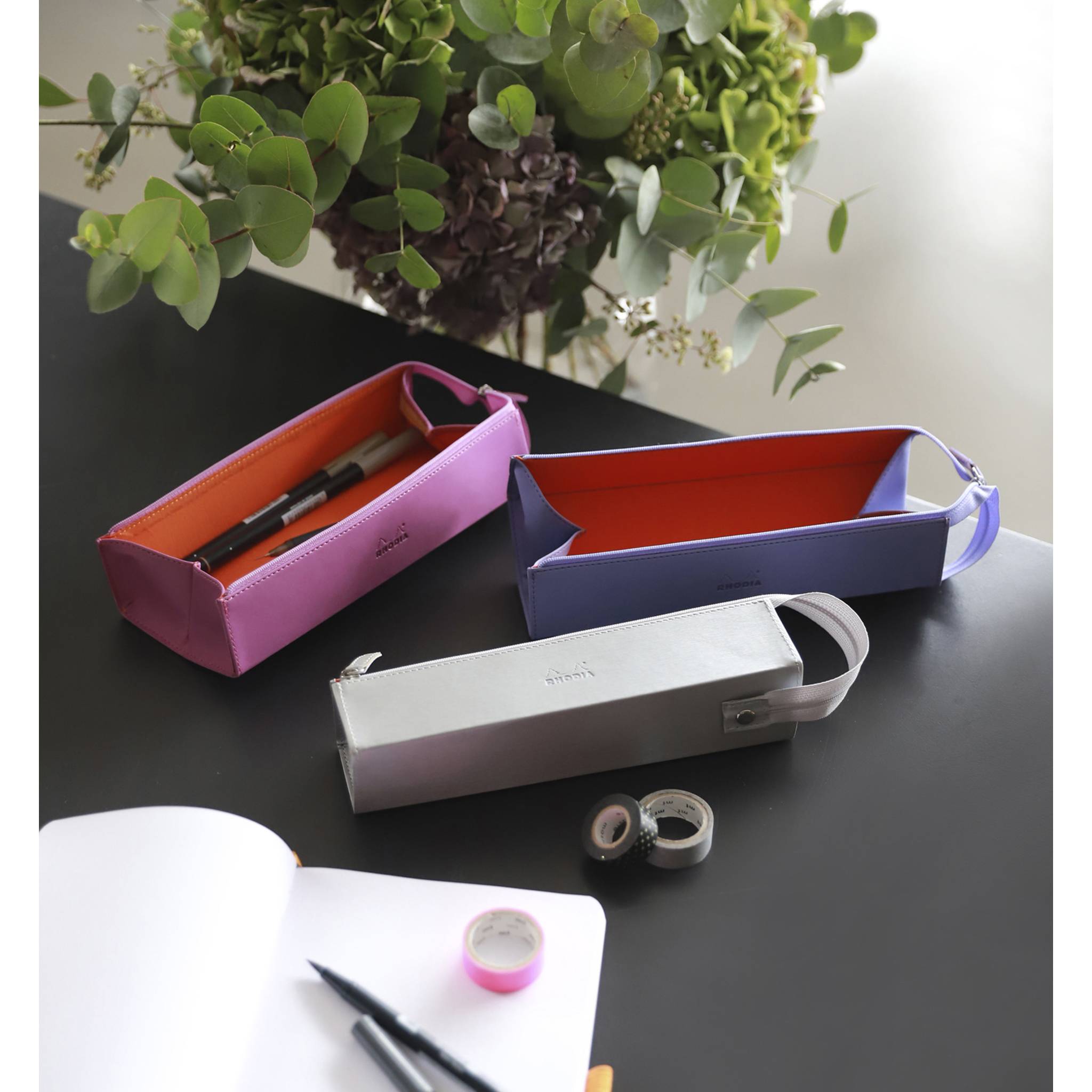 Rhodia Rhodiarama Hartschalenmäppchen, rechteckig 23x5x5 cm - Saphir 319018C