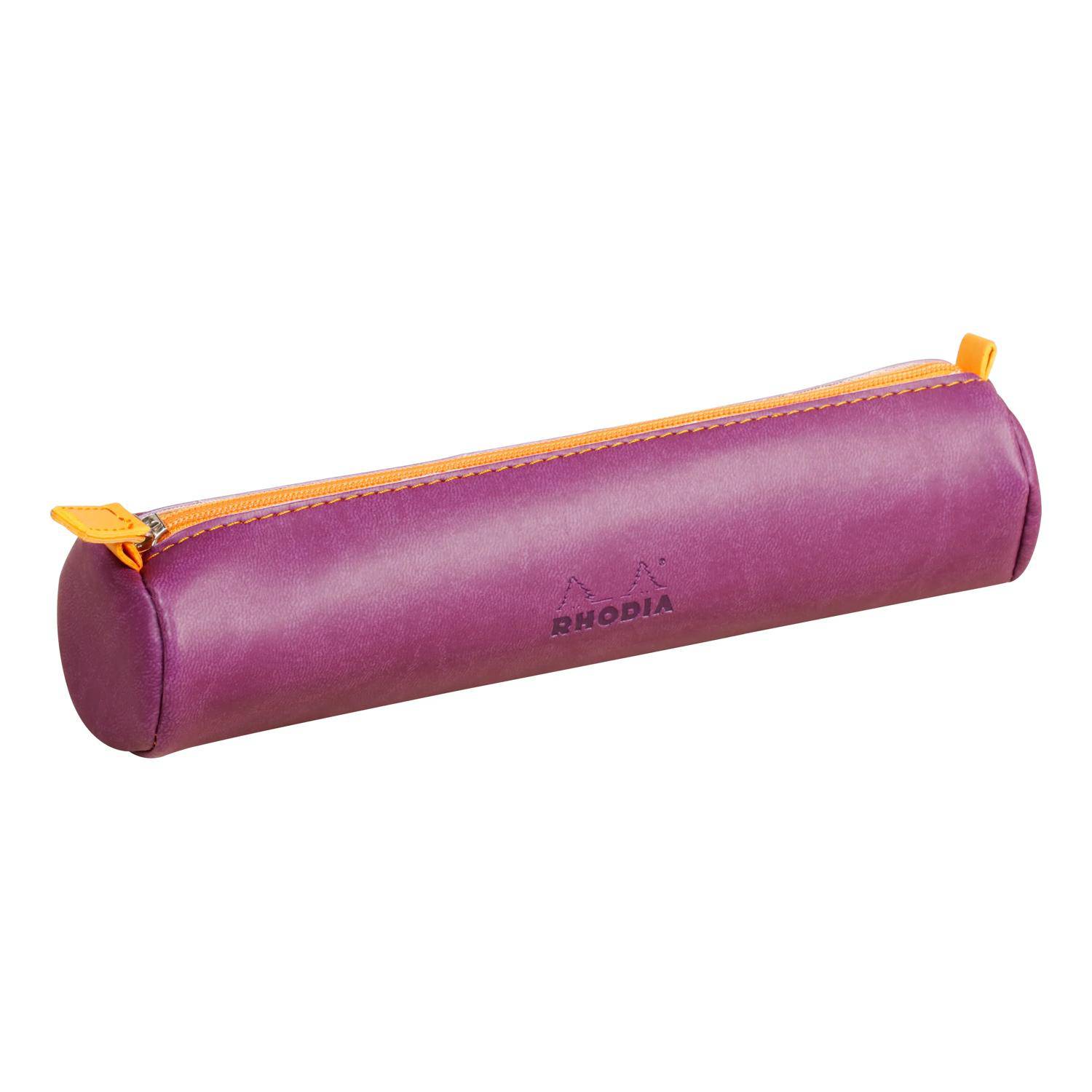 Rhodia Rhodiarama rundes Schlampermäppchen 21,5xØ5cm Kunstleder Violett 318990C