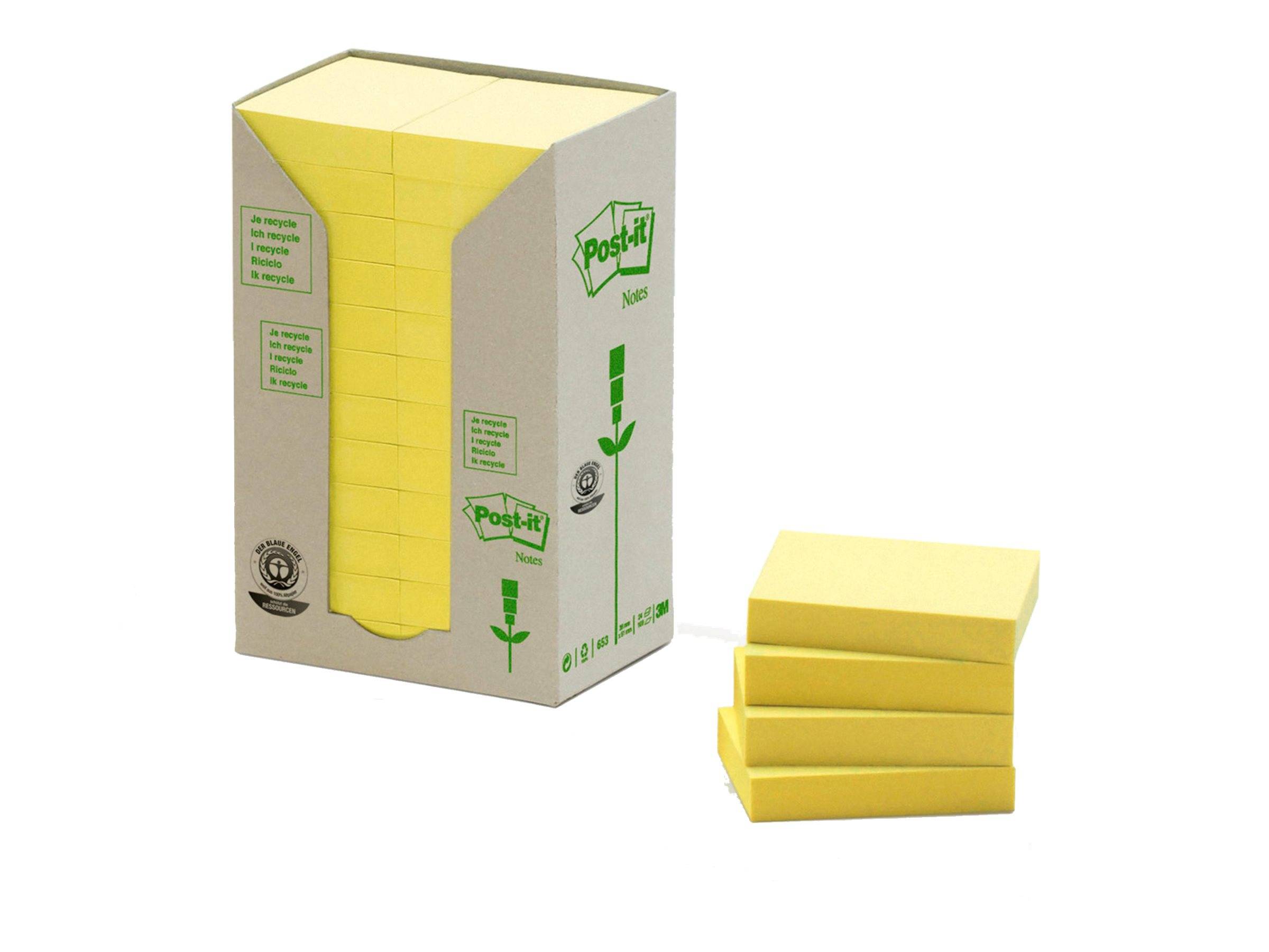 3M - Post-it 653-1T - Haftnotizen - 38 x 51 mm - 2400 Blatt (24 x 100)