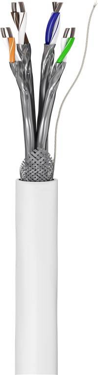 goobay CAT 6 Netzwerkkabel S/FTP PiMF AWG 23/1 soldie PVC weiß 305 m