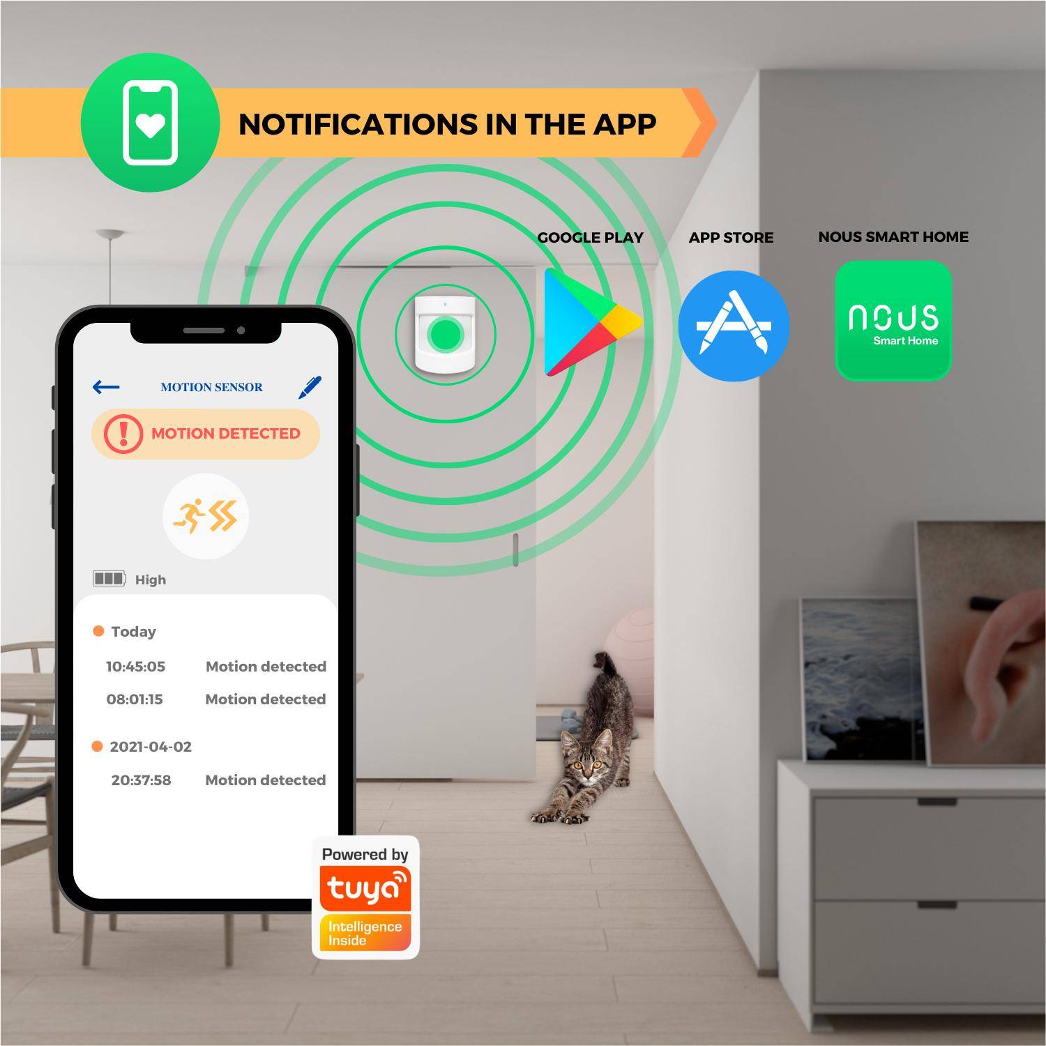Nous E2 Smarter Bewegungssensor, ZigBee