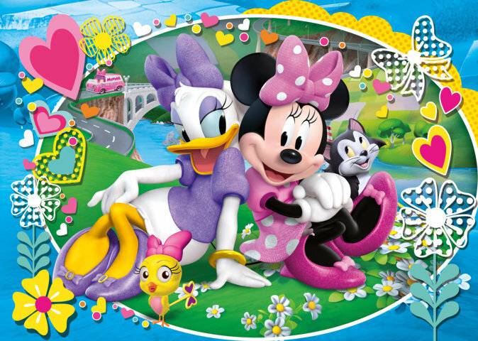 CLEMENTONI Puzzle Minnie und Daisy: Auf einem Ausflug MAXI 104 Teile
