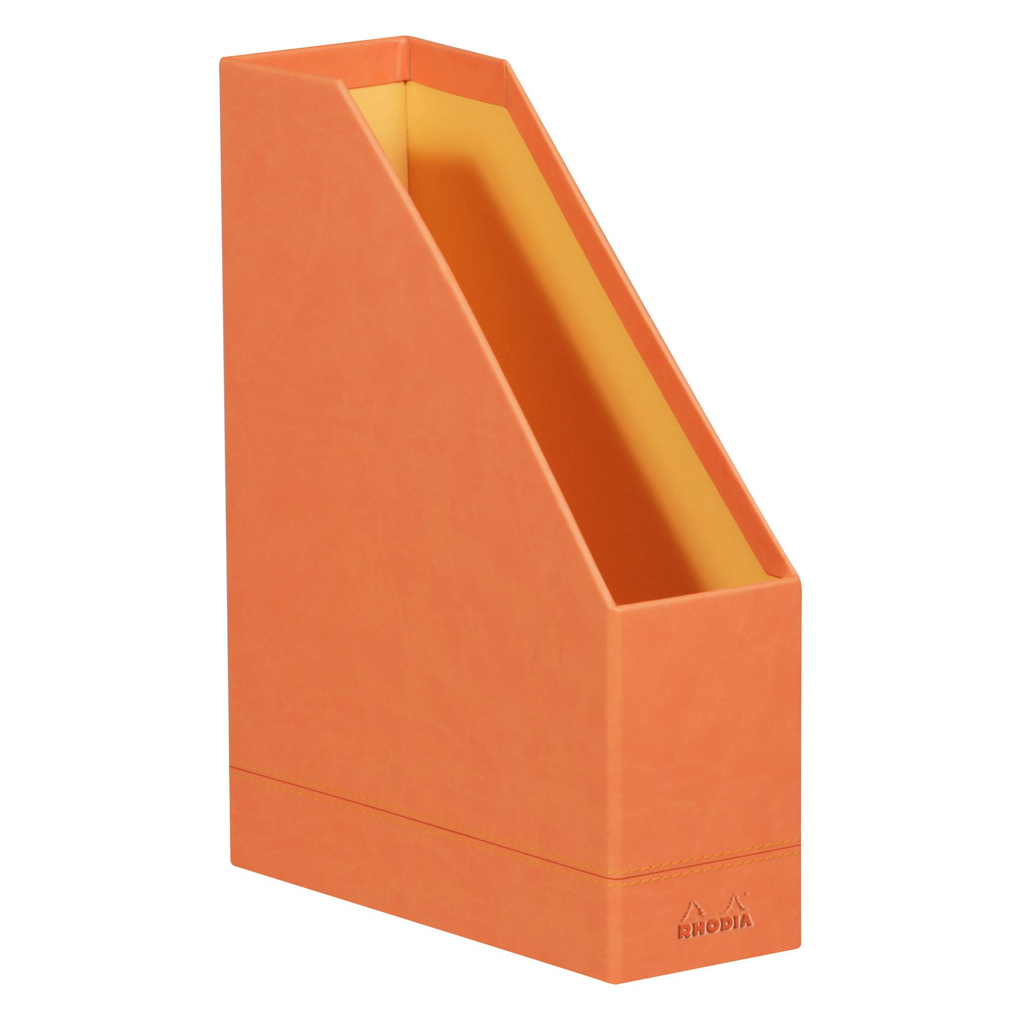 Rhodia Rhodiarama Stehsammler aus Kunstleder, 10x25x31cm - Tangerine 318934C