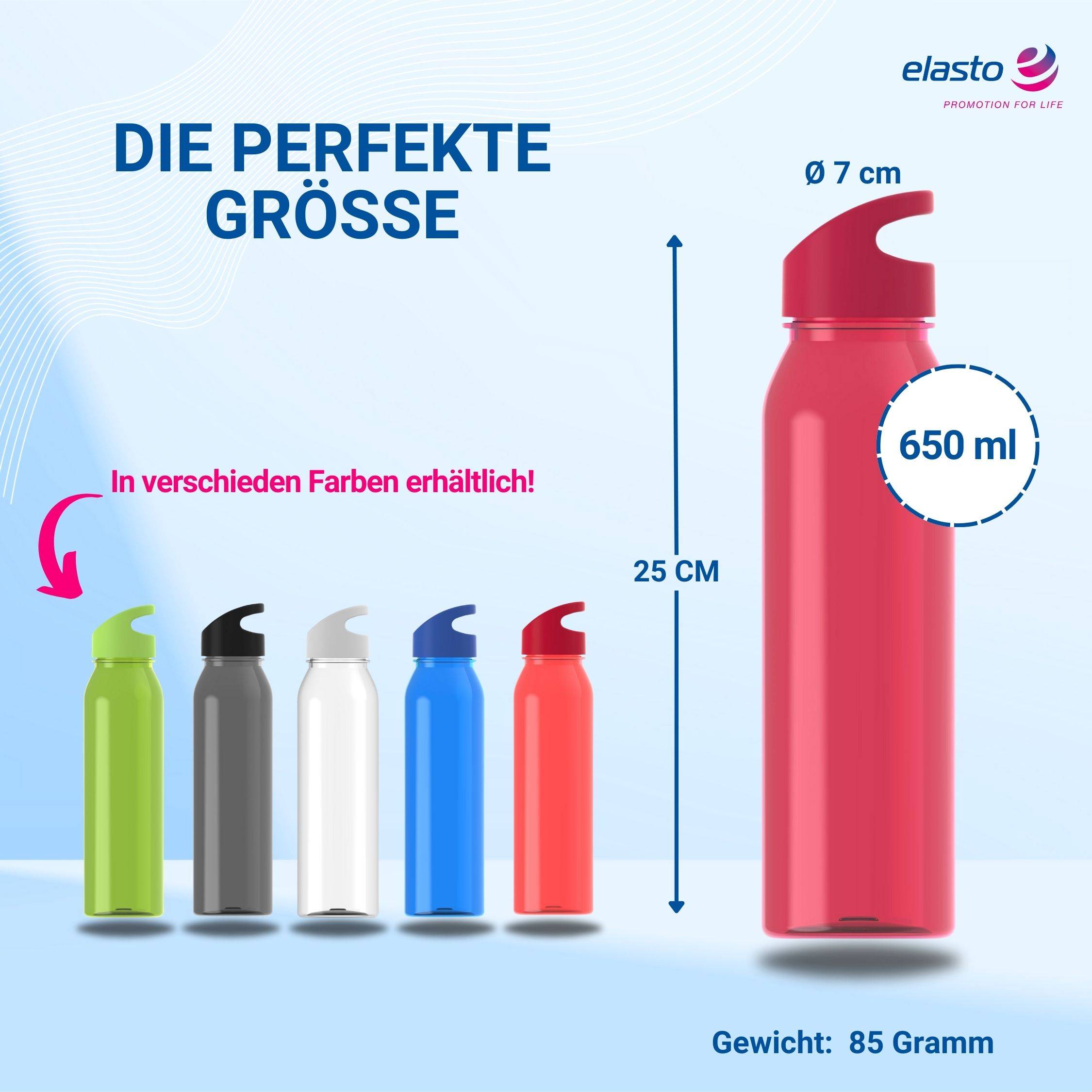 Wasserflasche Active "Wave" 650ml für Sportflasche