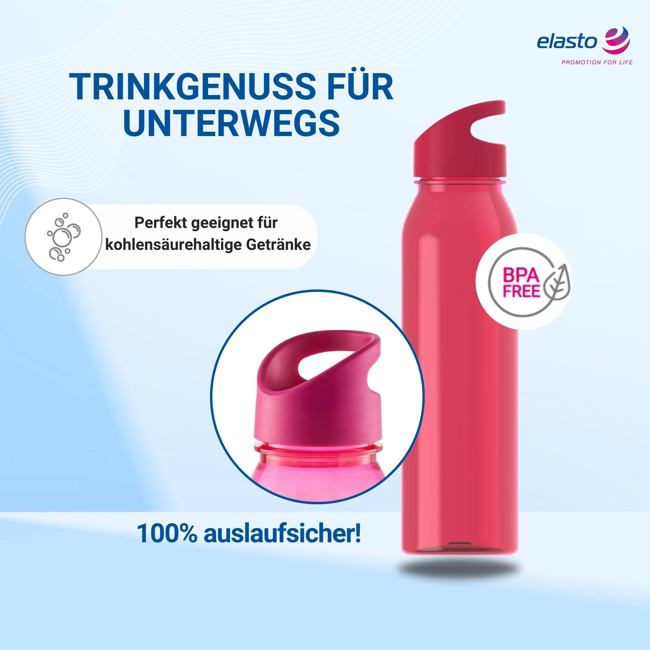 Wasserflasche Active "Wave" 650ml für Sportflasche