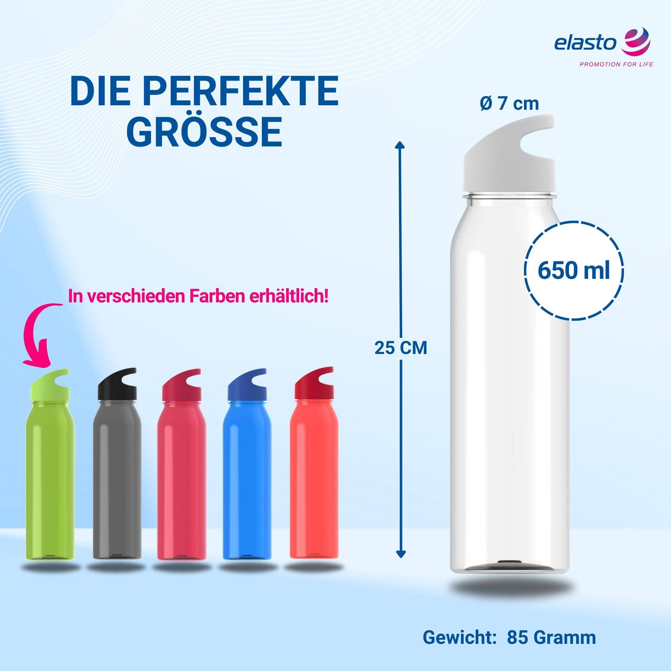 Wasserflasche Active "Wave" 650ml für Sportflasche
