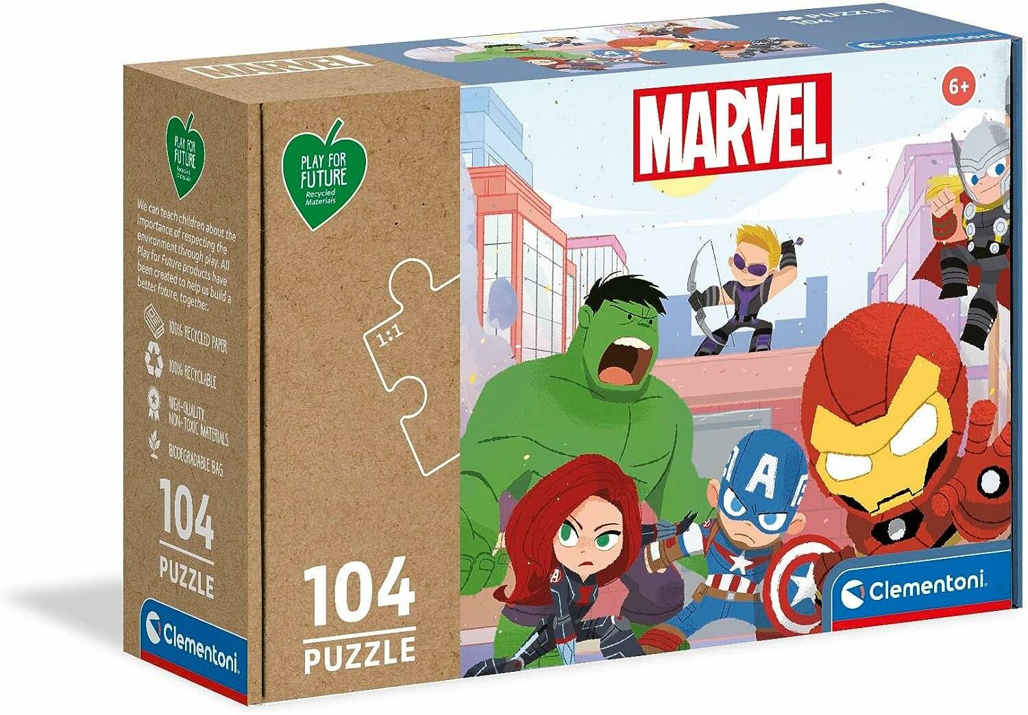 CLEMENTONI Play For Future Puzzle Marvel: Avengers 104 Stück
