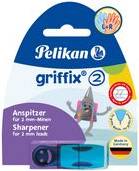 Pelikan griffix Spitzdose, blau für Bleistifte mit Minenstärke 2,0 mm, mit Auffangbehälter,