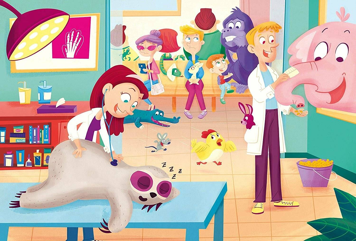 CLEMENTONI Tierarzt-Puzzle MAXI 60 Teile