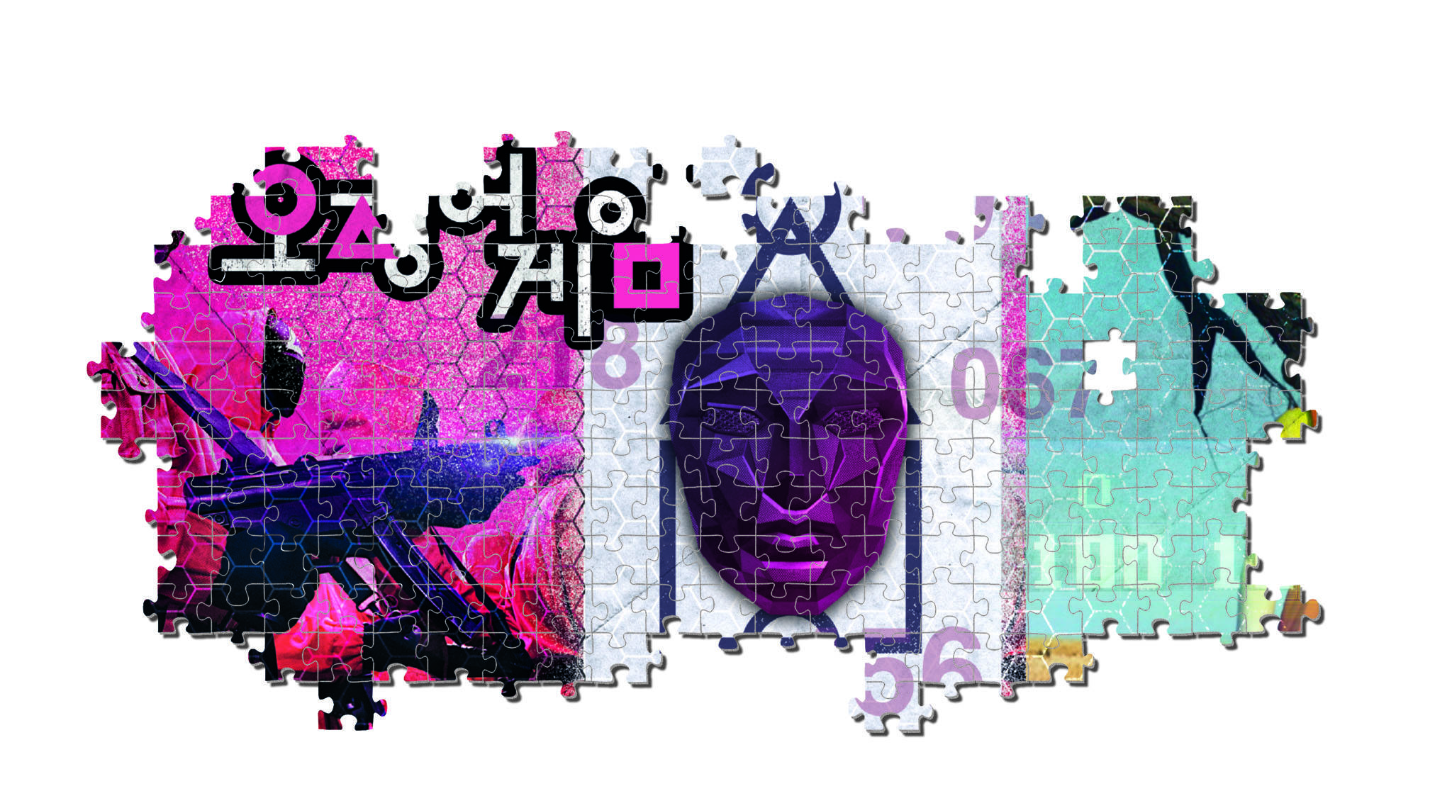 Clementoni 39694 Netflix Squid Game, 1000 Teile Panorama Puzzle