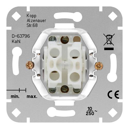 KOPP Unterputz Wechsel/Wechselschalter-Sockel ohne Abdeckung (250V | 10AX | IP20)