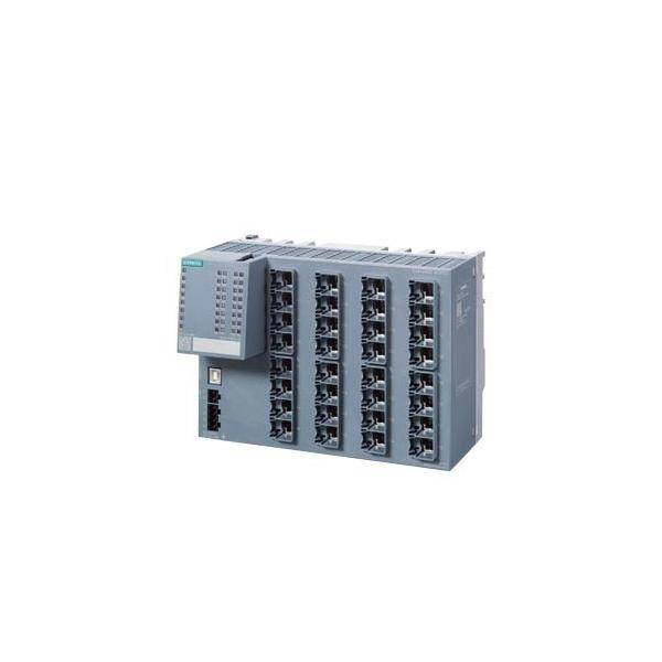Ein modulares industrielles Steuerungssystem mit digitaler Anzeige und mehreren Anschlüssen, das zur Automatisierung von Maschinen oder Prozessen verwendet wird.