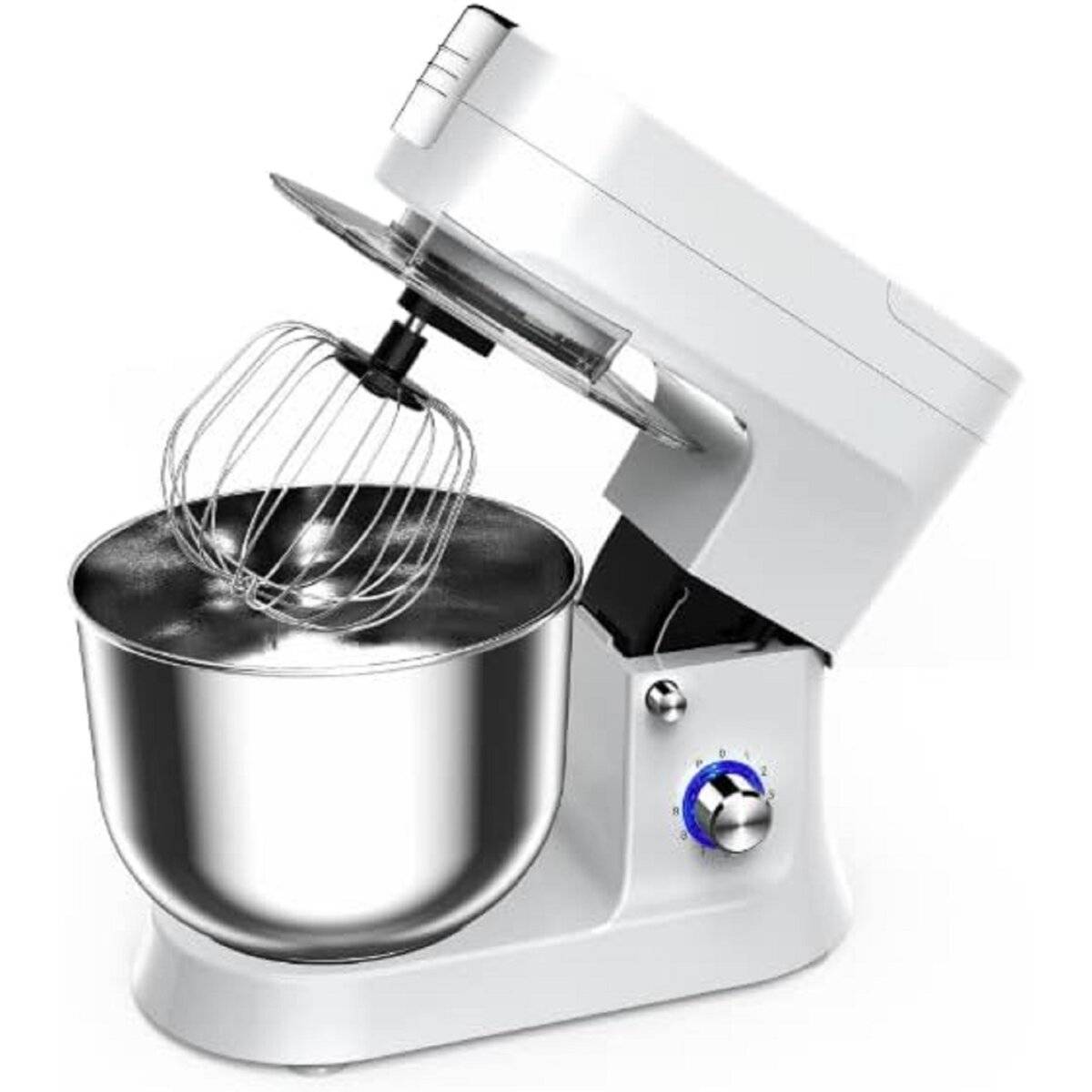 Planetenmischer, 1000W, 9L Edelstahl, 6 Geschwindigkeiten, Pulsfunktion