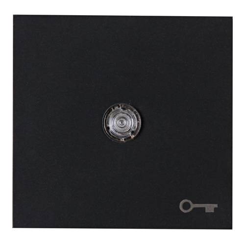 KOPP HK07 - Flächenwippe mit klarer Linse & Schlüsselsymbol (IP20) - in schwarz matt
