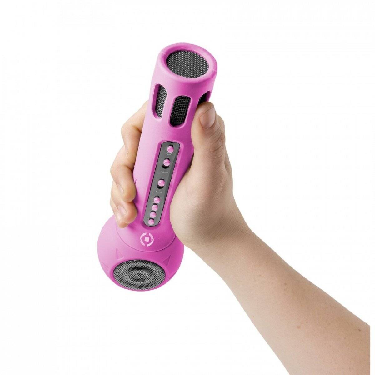 Celly Kinder Karaoke-Mikrofon mit Bluetooth-Lautsprecher und Voice-Effekten