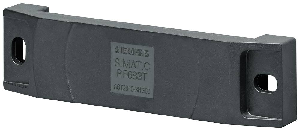 Nahaufnahme eines Siemens RF865T Transponders mit der auf dem Etikett sichtbaren Modellnummer '6GT2810-3HG00'.