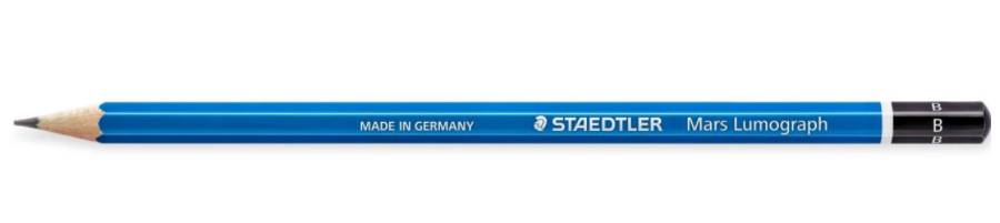 STAEDTLER Mars Lumograph - B - Blau - Hexagonal - Kunst - Grafische Zeichnung - Hobby - Büro - Schule - Technical draw
