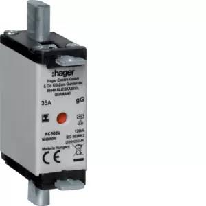 Hager NH-Sicherung NH000 gG 500V 35A Iso-Griff LNH0035MK