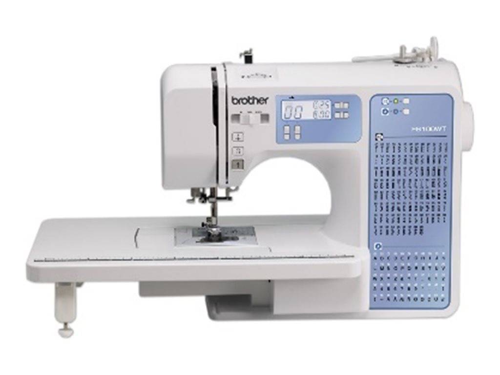 Brother Elektronische Nähmaschine mit integrierter Stichkontrolle und Bedienfeld, auf weißem Hintergrund dargestellt.
