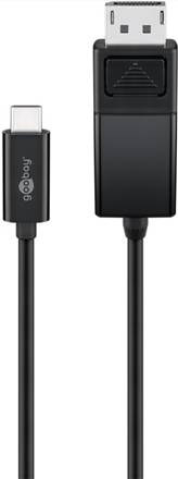 Goobay 51767 Videokabel-Adapter 1,2 m USB Typ-C DisplayPort Schwarz (51767)
